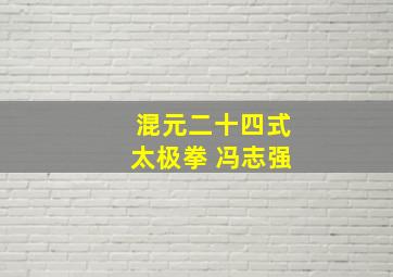 混元二十四式太极拳 冯志强